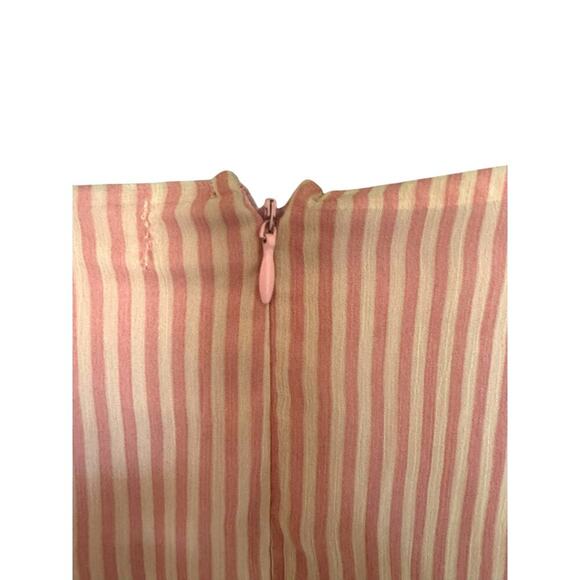Fourteenth Place Pink Striped Ruffle Wrap Dress - XS - Picture 9 of 12
